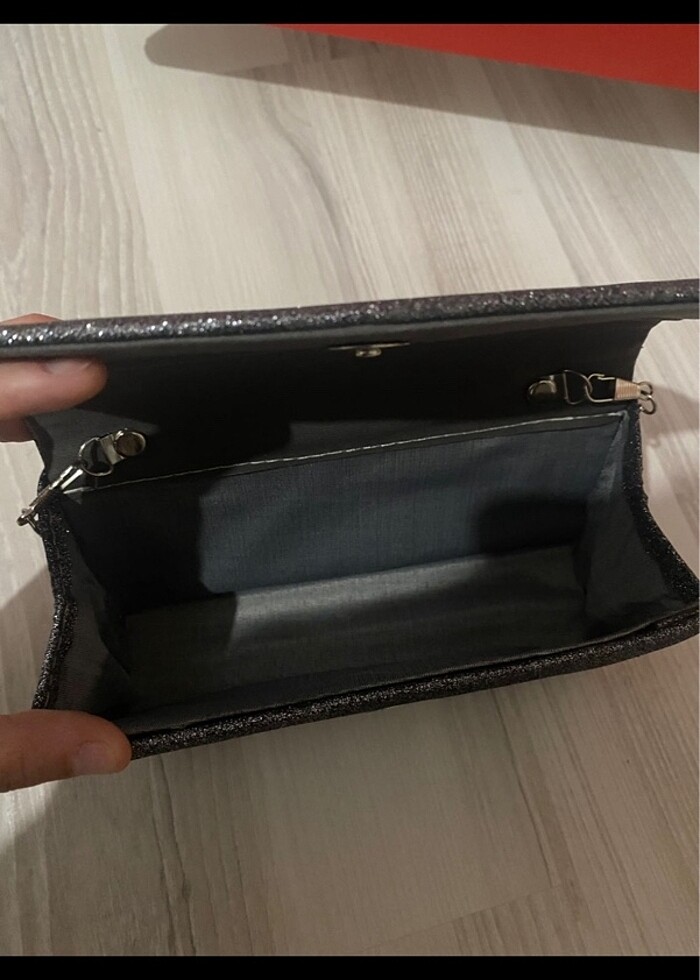 Gri Simli Çanta - Görsel 4