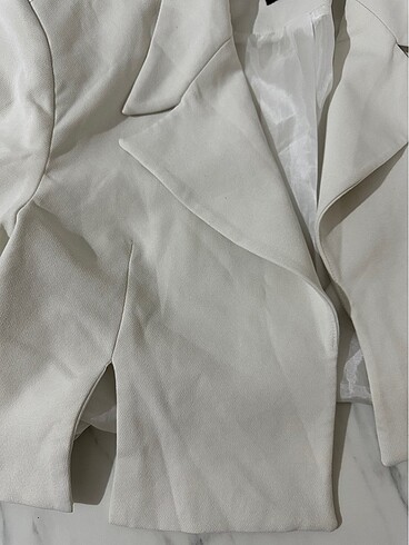 42 Beden beyaz Renk Şık modern Crop blazer ceket