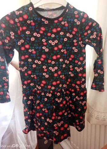 Çiçek desenli uzun kol elbise - Görsel 3