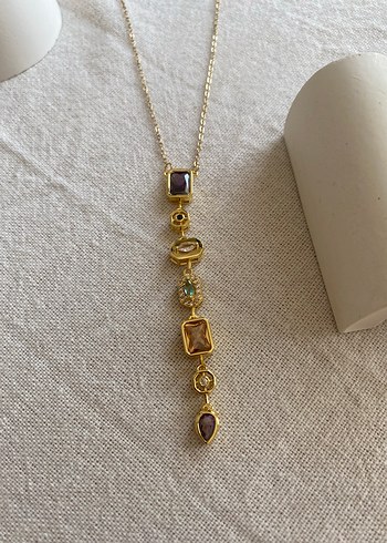 Y ÇELİK kolye gold