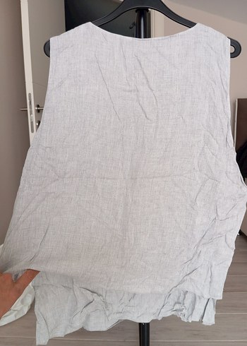 Opus Marka Gri  Salaş Kolsuz Midi Elbise - Görsel 3