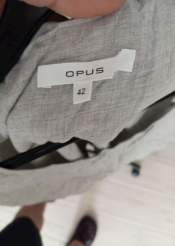 Opus Marka Gri  Salaş Kolsuz Midi Elbise - Görsel 4