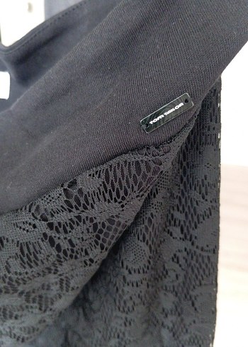 Tom Tailor Dantel Detaylı Siyah Midi Etek 38 Beden - Görsel 2