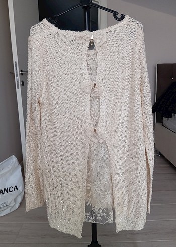 Nora.z Marka L Beden sırttan dekolteli Uzun Kollu Triko Kazak - Görsel 2