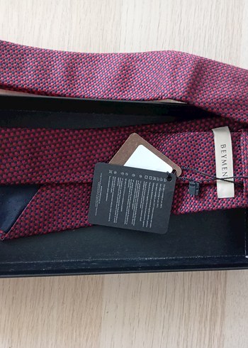 Beymen Etiketli Koyu Bordo Klasik Erkek Kravat - Görsel 8