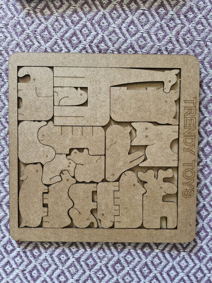 Boyanabilir Ahşaptan Çocuk Yapbozu - Görsel 2