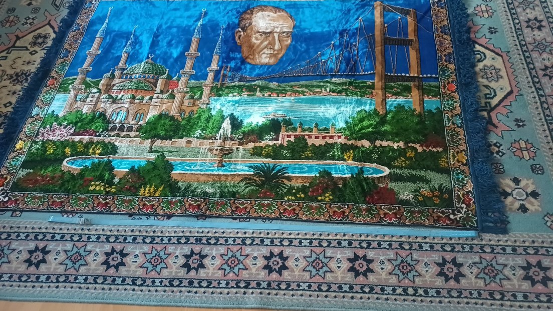 Çok Renkli Etnik Desenli Duvar Halısı - Görsel 3