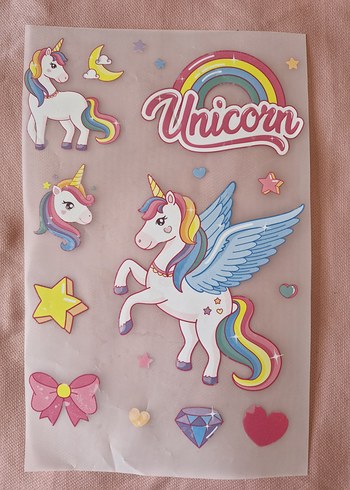 Ütü ile Yapışan Yama Unicorn Temalı