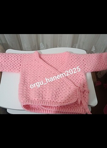  Beden pembe Renk Bebek crop hırka