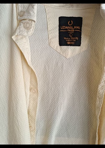 Sarı Erkek Keten Gömlek Uzun Kollu - Görsel 2