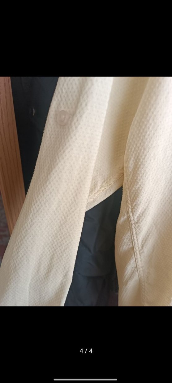 Sarı Erkek Keten Gömlek Uzun Kollu - Görsel 4