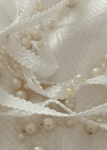 Beyaz Boncuklu Stor perde boncuğu - Görsel 2
