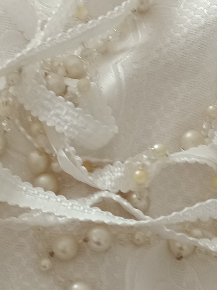 Beyaz Boncuklu Stor perde boncuğu - Görsel 2