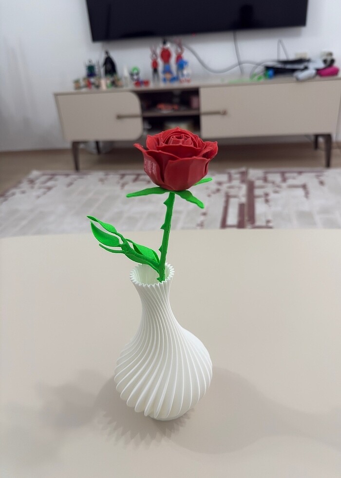 Vazo ve tek gül - Görsel 2