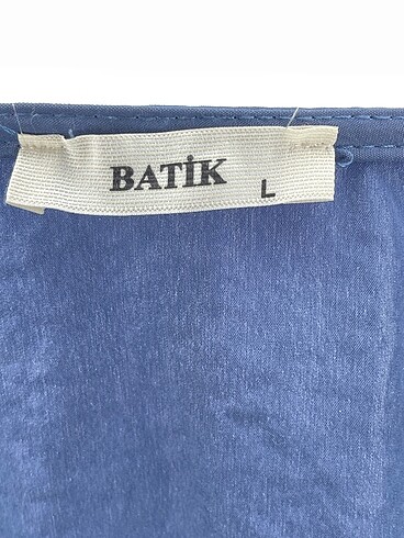 l Beden mavi Renk Batik Bluz %70 İndirimli.