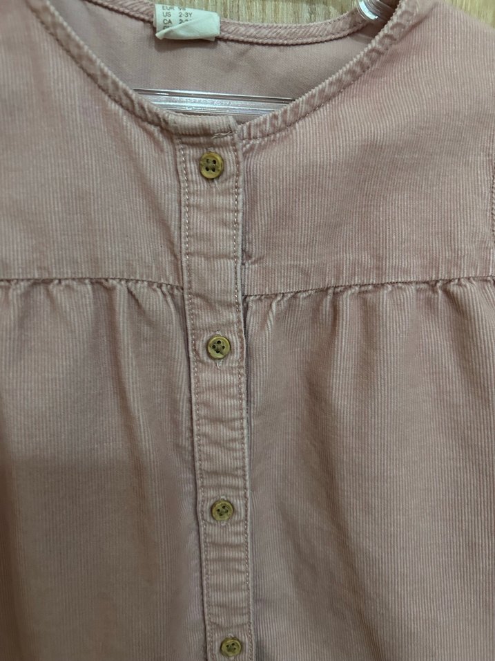 Lcwa 2-3 yaş Keten Kız Çocuk Uzun Kollu Gömlek - Görsel 2