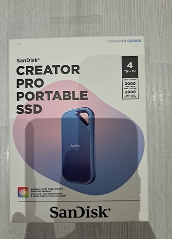 Sandisk Creator Pro Taşınabilir 4TB SSD Disk