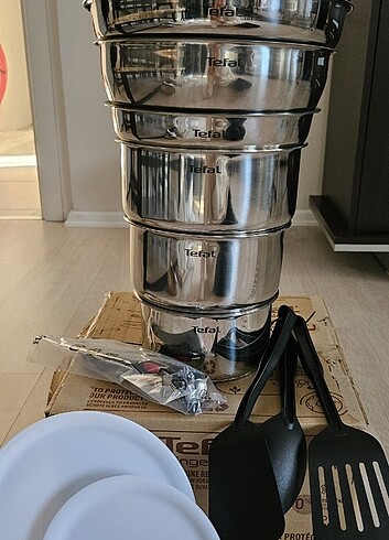  Beden siyah Renk Tefal Tencere Seti