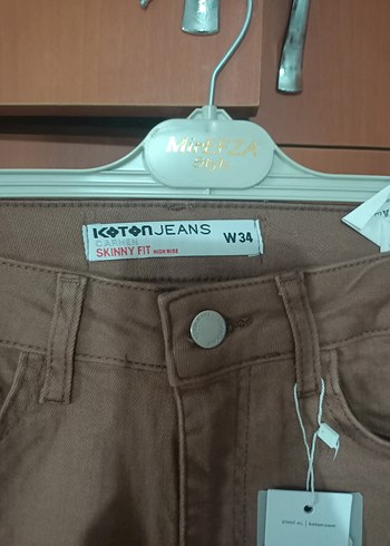34 Beden kahverengi Renk kahverangi Midi Kadın Denim Pantolon