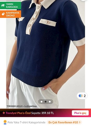 Düğmeli Polo Yaka Kısa Kollu Kadın Bluz