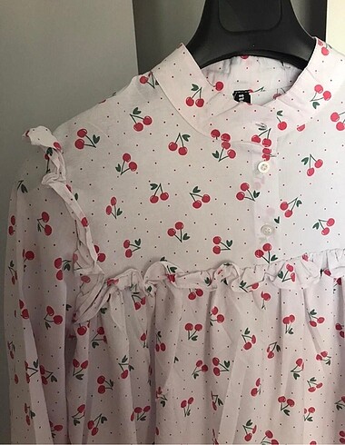Zara Kirazlı şık gömlek SATILDI