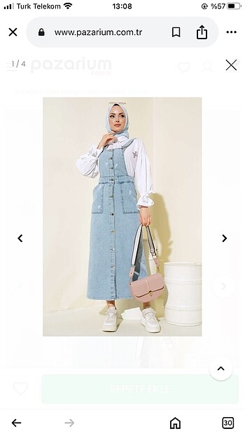 Zara Tesettür kot salopet