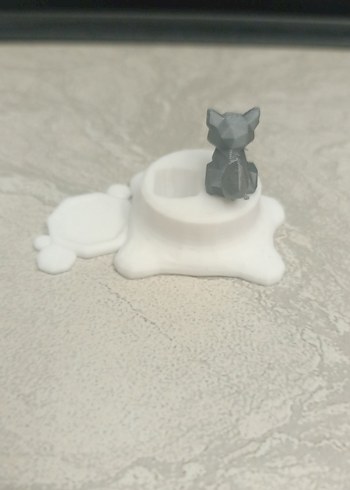 Beyaz tilki figürlü nabalis balisong standı - Görsel 4