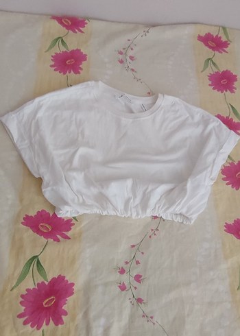 Koton Basic Beyaz Crop Tişört