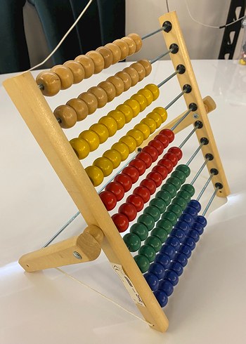 IKEA AHŞAP ABAKÜS Ahşap Renkli Abaküs Matematik Oyuncağı