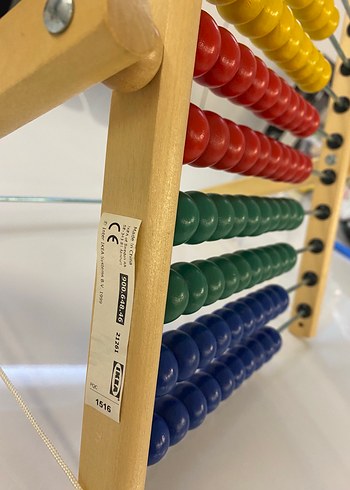  Beden IKEA AHŞAP ABAKÜS Ahşap Renkli Abaküs Matematik Oyuncağı