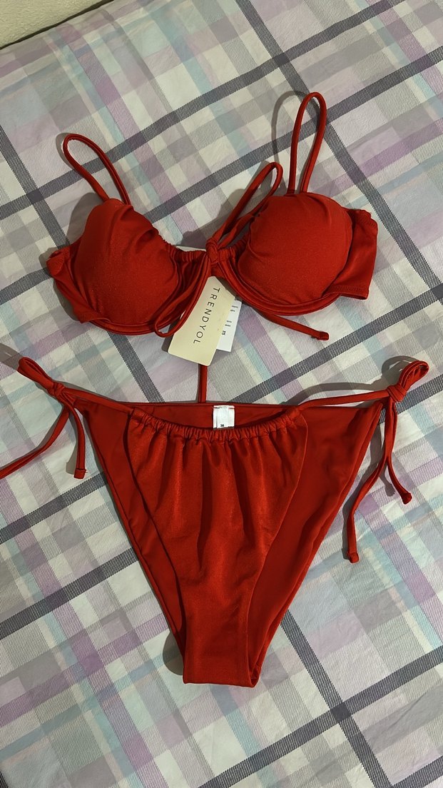 Trendyolmilla Kırmızı Bikini Takımı - Görsel 3
