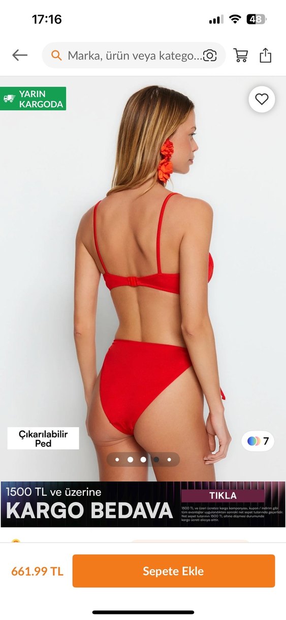 Trendyolmilla Kırmızı Bikini Takımı - Görsel 2