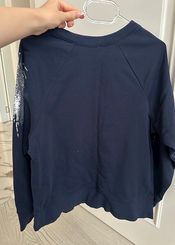 Twist Pul İşlemeli Baskılı Lacivert Sweatshirt