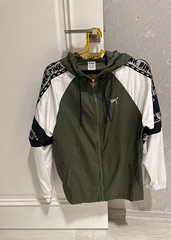 Haki Gri Baskılı Spor Yağmurluk - Görsel 2