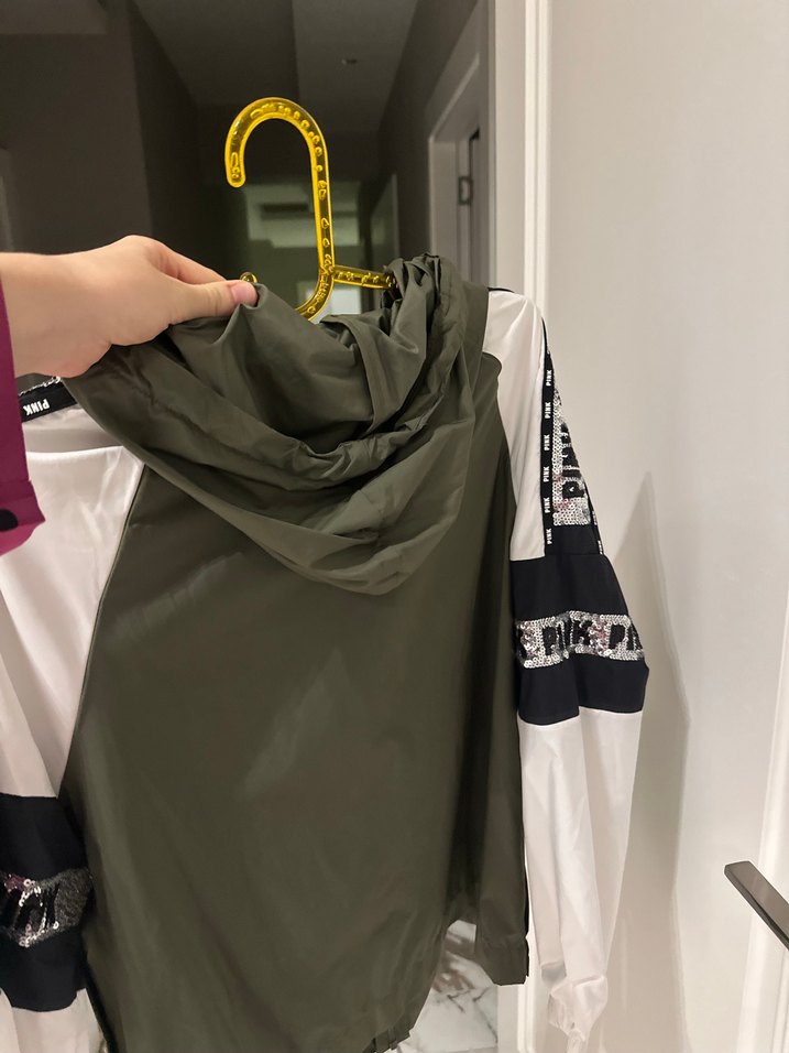 Haki Gri Baskılı Spor Yağmurluk - Görsel 5