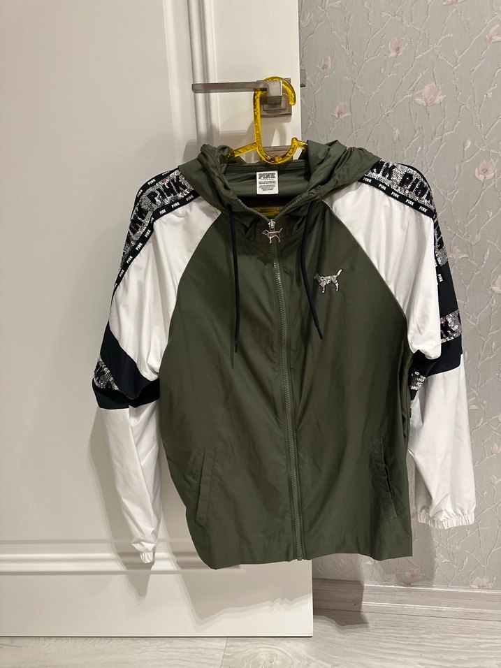 Haki Gri Baskılı Spor Yağmurluk - Görsel 2