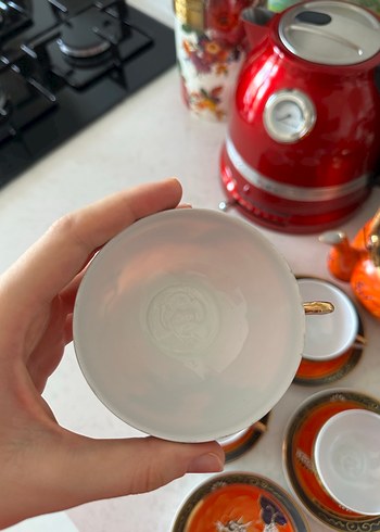 Ejderha Desenli Porselen Japon Çay Seti Geyşa damgalı - Görsel 4