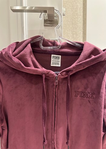 Bordo Kapüşonlu Fermuarlı Eşofman Takımı - Görsel 4