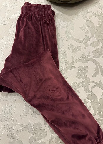 Bordo Kapüşonlu Fermuarlı Eşofman Takımı - Görsel 5