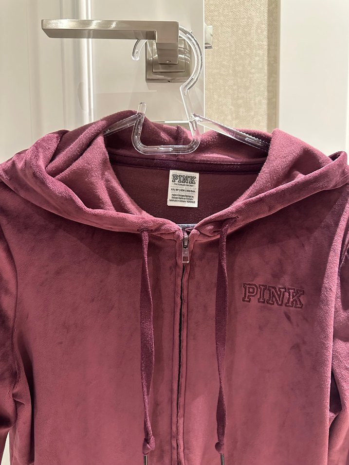 Bordo Kapüşonlu Fermuarlı Eşofman Takımı - Görsel 4