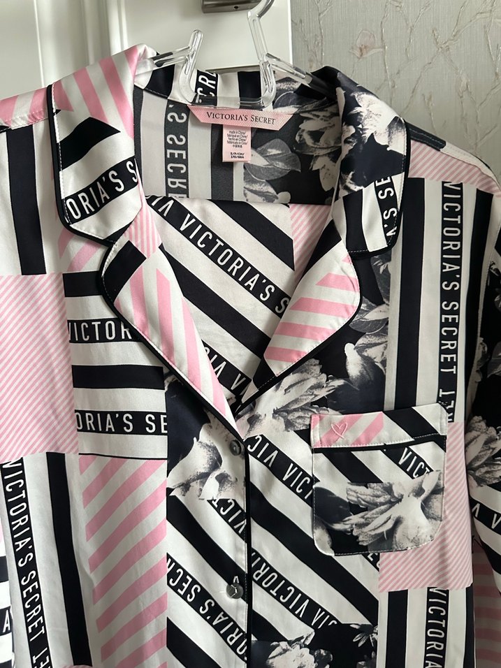 Victoria's Secret Baskılı Uzun Kollu Kadın Pijama takımı - Görsel 3