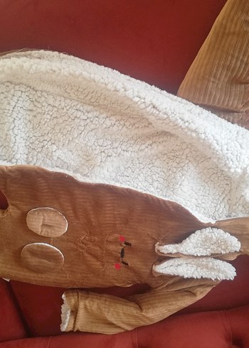 Kahverengi Kürklü Bebek Tulum - Görsel 2