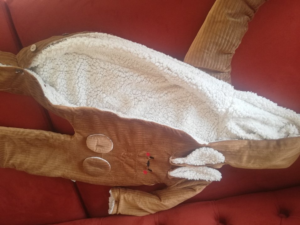 Kahverengi Kürklü Bebek Tulum - Görsel 2