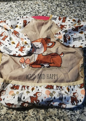 Kahverengi Desenli Bebek Önlüğü - Görsel 2