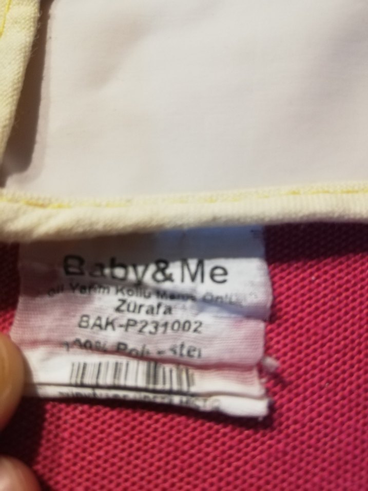 Beyaz Baskılı Bebek Önlüğü - Görsel 3