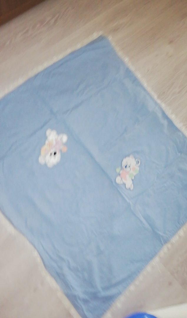 Nakışlı Mavi Bebek Battaniyesi - Görsel 2