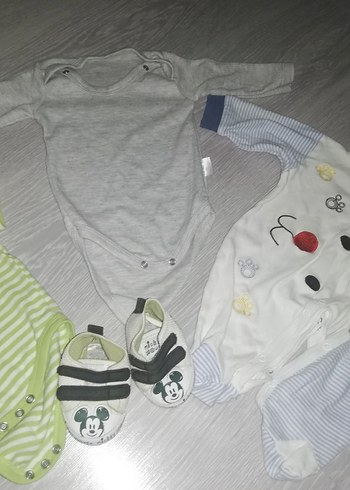 2 Adet bebek zıbın 1 adet tulum - Görsel 2