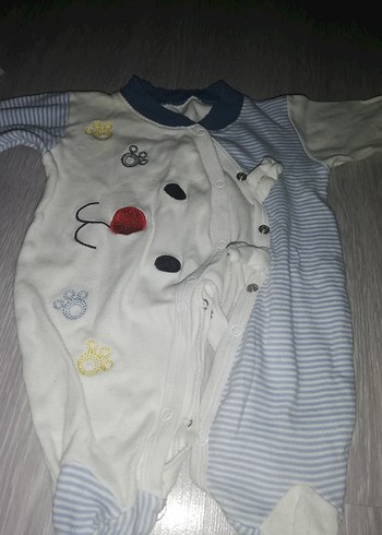 2 Adet bebek zıbın 1 adet tulum - Görsel 3