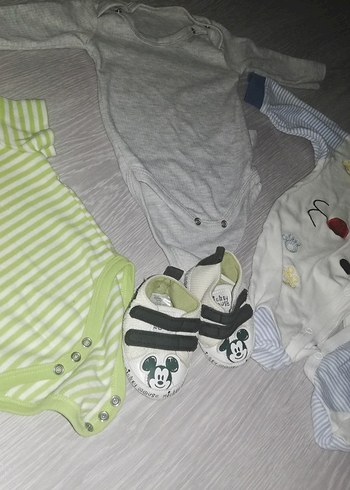 2 Adet bebek zıbın 1 adet tulum - Görsel 4