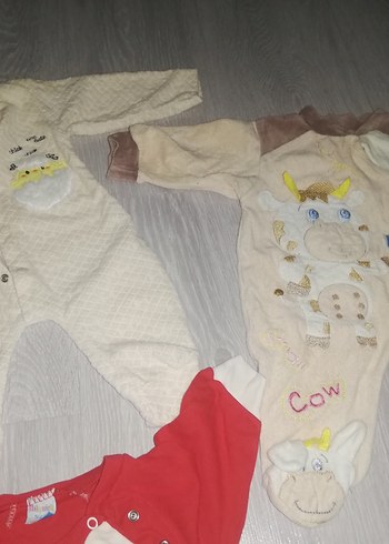 Nakışlı Çok Renkli Bebek Uyku Tulumu 4 adet - Görsel 2